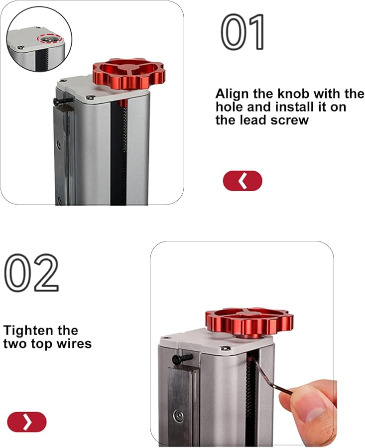 2pcs Silver Metal Control Knob Set for Printers Compact Durable Easy to Install - Image 2
